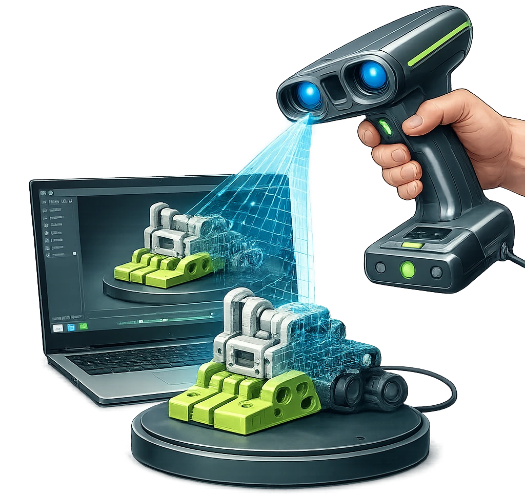 Numérisation 3D d'une pièce mécanique